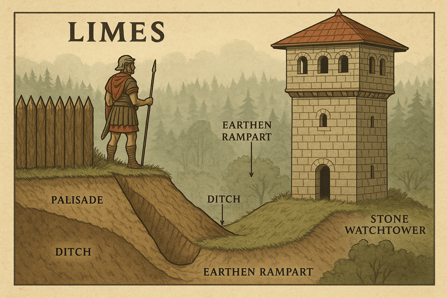 The Limes Germanicus of the Roman Empire