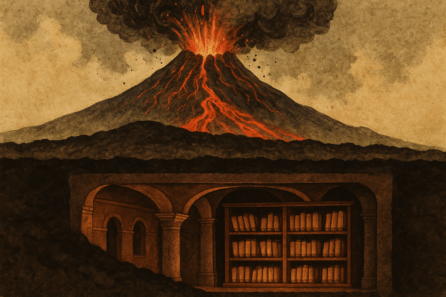 The Library of the Villa of the Papyri